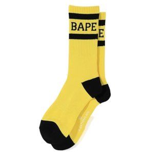 Bape Socks in Yellow Unisex - NEW